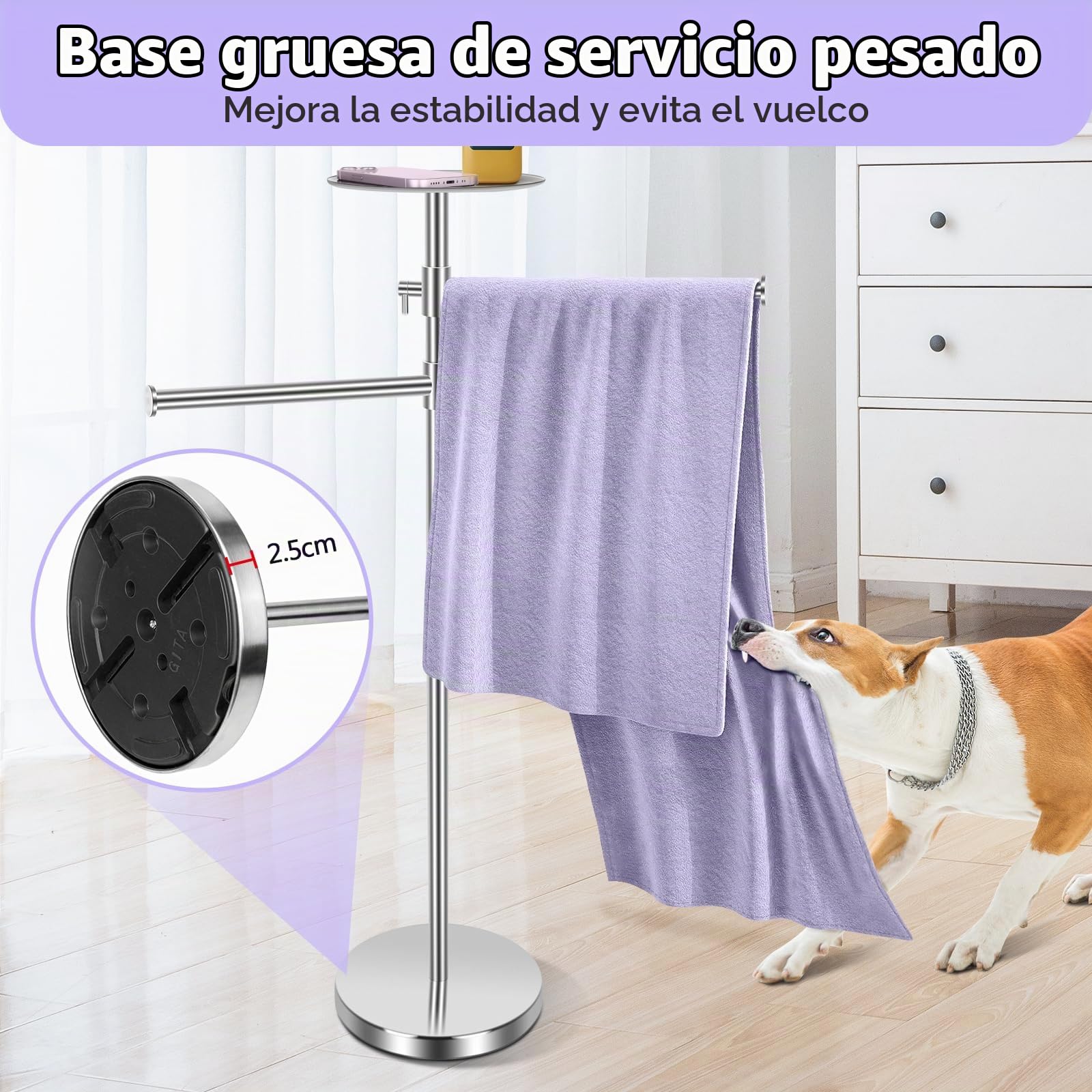 Alyvisun Toalleros de Baño de Pie, Porta Toallas Autónomo