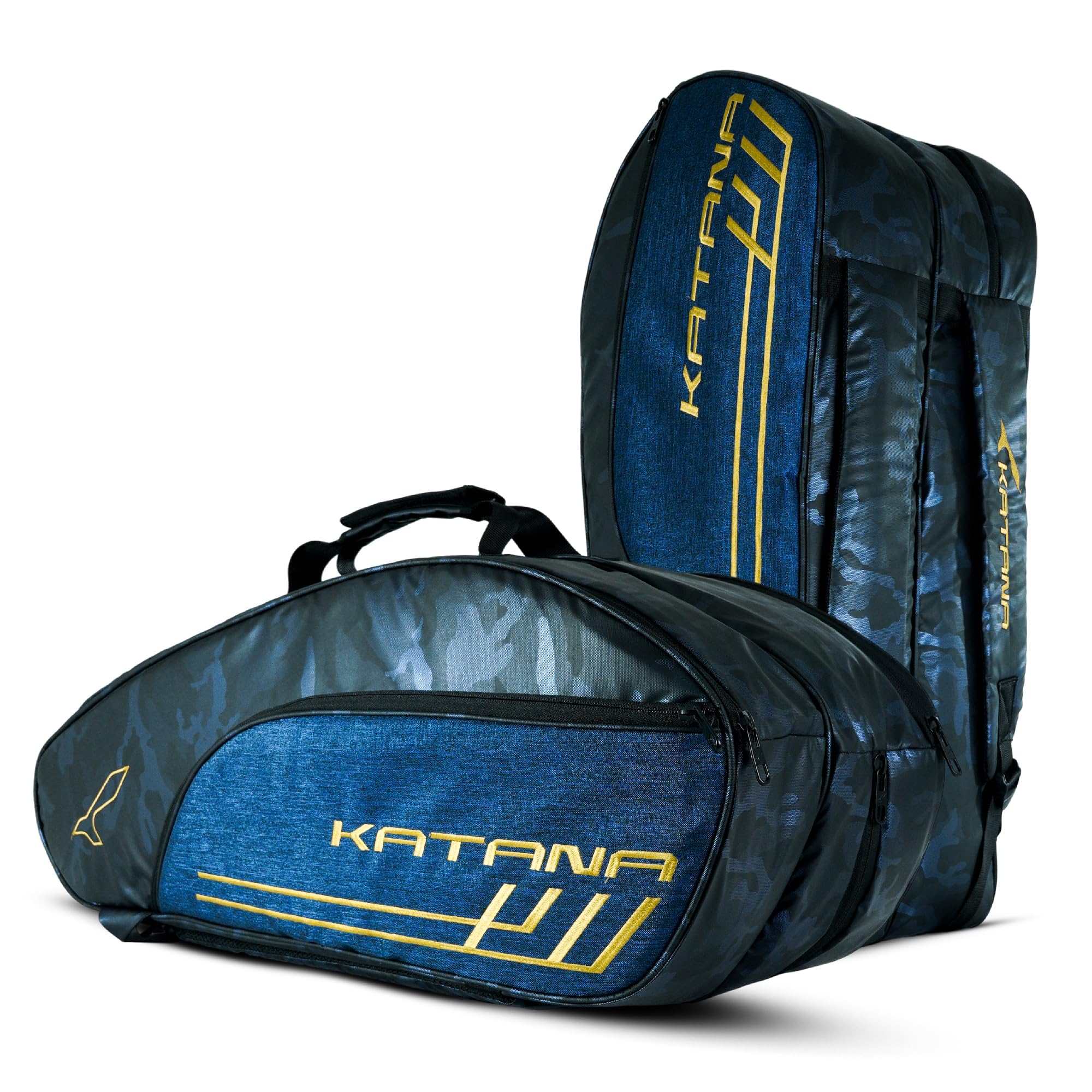 Katana Combat Gear Badminton Kitbag with Thermal Insulation | Large Shoe Compartment | Made with Tuff Poly Tech | Comfy Backpack Straps | Ideal for Professionals (Blue)