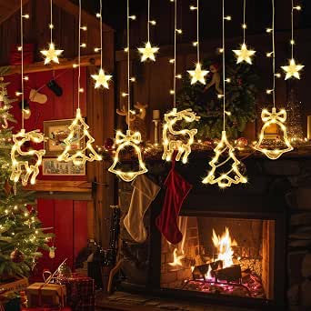 Catena luminosa a LED con stelle di Natale, con 12 stelle, 3,5 m, 120 LED, USB, impermeabile, per interni ed esterni | Leroy Merlin