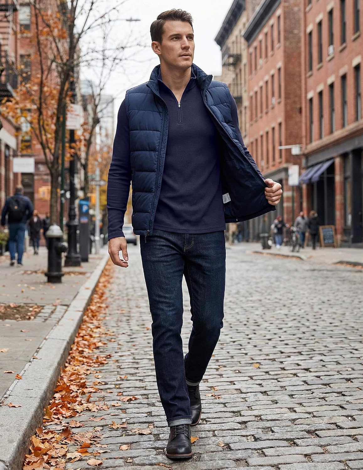 JMIERR Mens Quarter Zip Shirt Ribbed Casual Lightweight Golf T Shirts Long Sleeve Athletic Workout Pullover Muscle Tee - Image 7