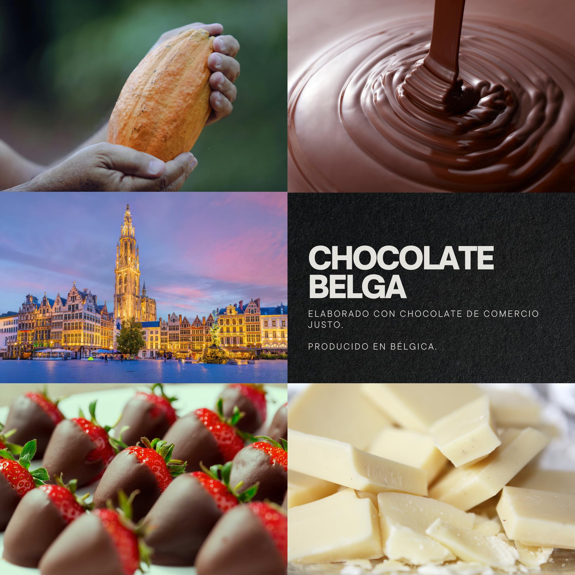 Kit Chocolate Belga para Fundir BBQ & Fondue (200g Negro + Blanco) + 2 Bolsas Marshmallow + 100 Pinchos Bambú, Chocolate para Barbacoa, Parrilla y Postres