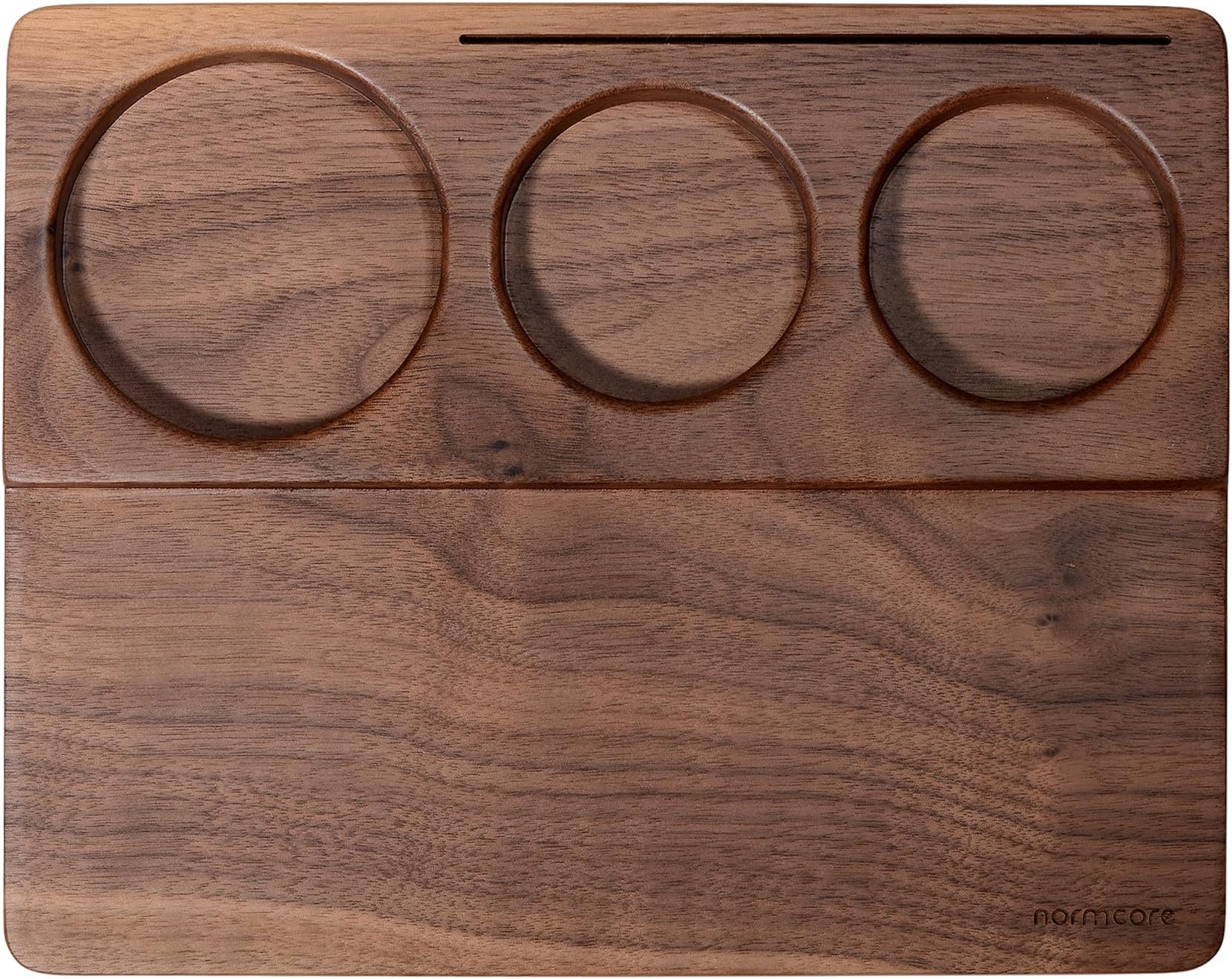 Normcore Tamping Station - Natural Walnut Espresso Tamping Mat - Wooden Tamping Mat for 51/54/58mm Portafilter, Tamper, Distributor, Puck Screen and Portafilter - Genuine American Walnut Wood