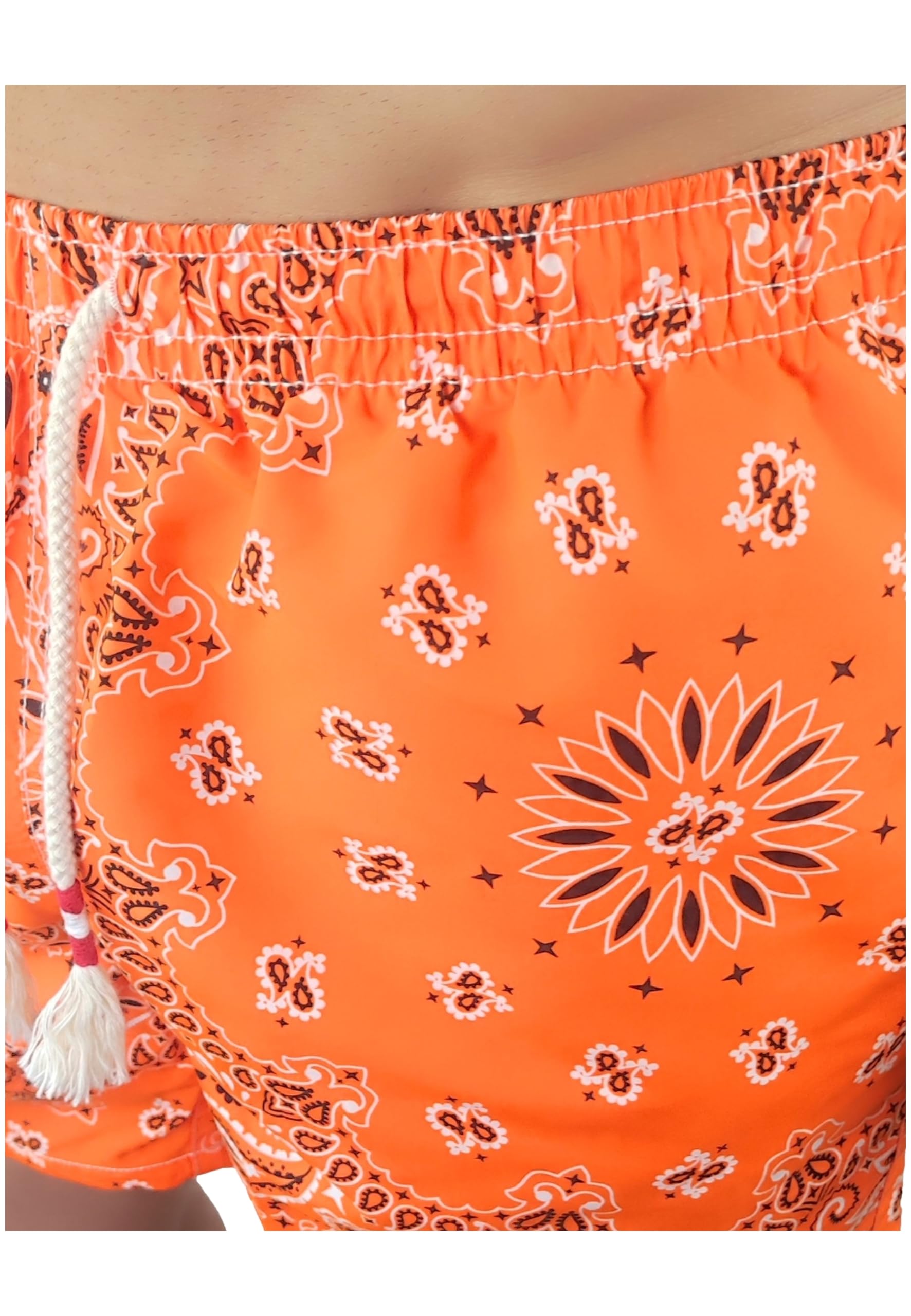 Saint Barth MC2 Costume da bagno con stampa Bandana Round Colore Arancione