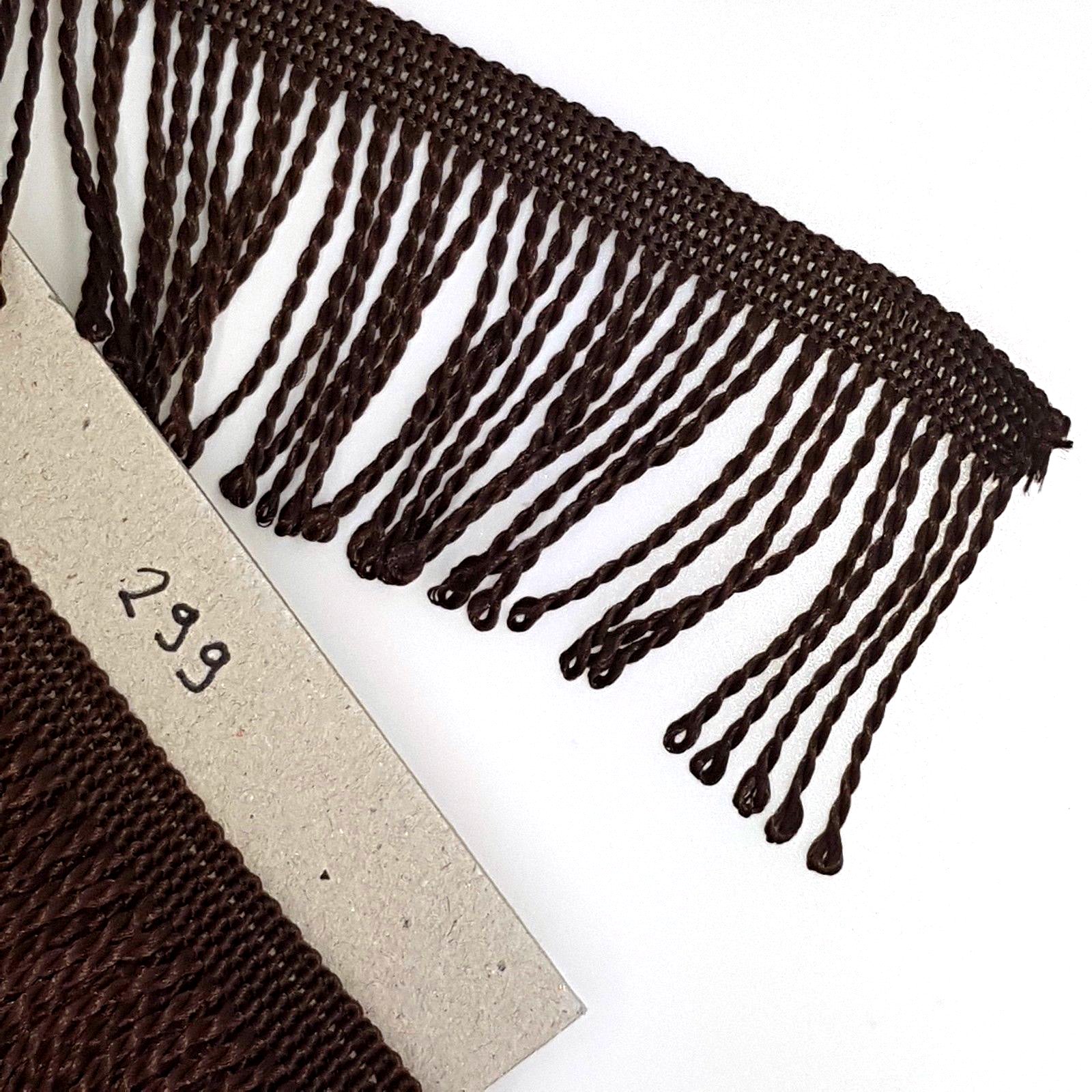 Fringe Tassel Trim, 25 metres x 60 mm Wide for Dance Dresses, Curtains, Lamps, Trimmings, Bags, Costumes, DIY (Seal Brown 299)