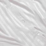 Elegant Comfort 1500 Thread Count Egyptian Quality Silky Soft Luxe 3-Piece Ensemble de couverture de couette rayée, Roi/Californie Roi, Blanc
