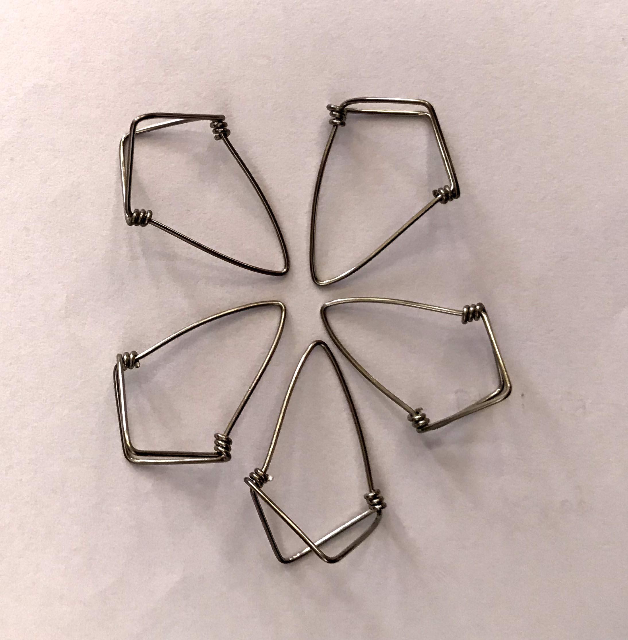 Vadyam 5 High Grade Extra Large Gents Steel Metal Sitar Mizrab Handmade Mizraf Plectrum