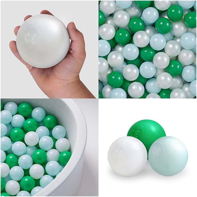 Foto 2 de 6 de MISIOO Bolas para piscina de bolas 150 unidades - bolas de 6 cm de diámetro - bolas de plástico 100% LDPE