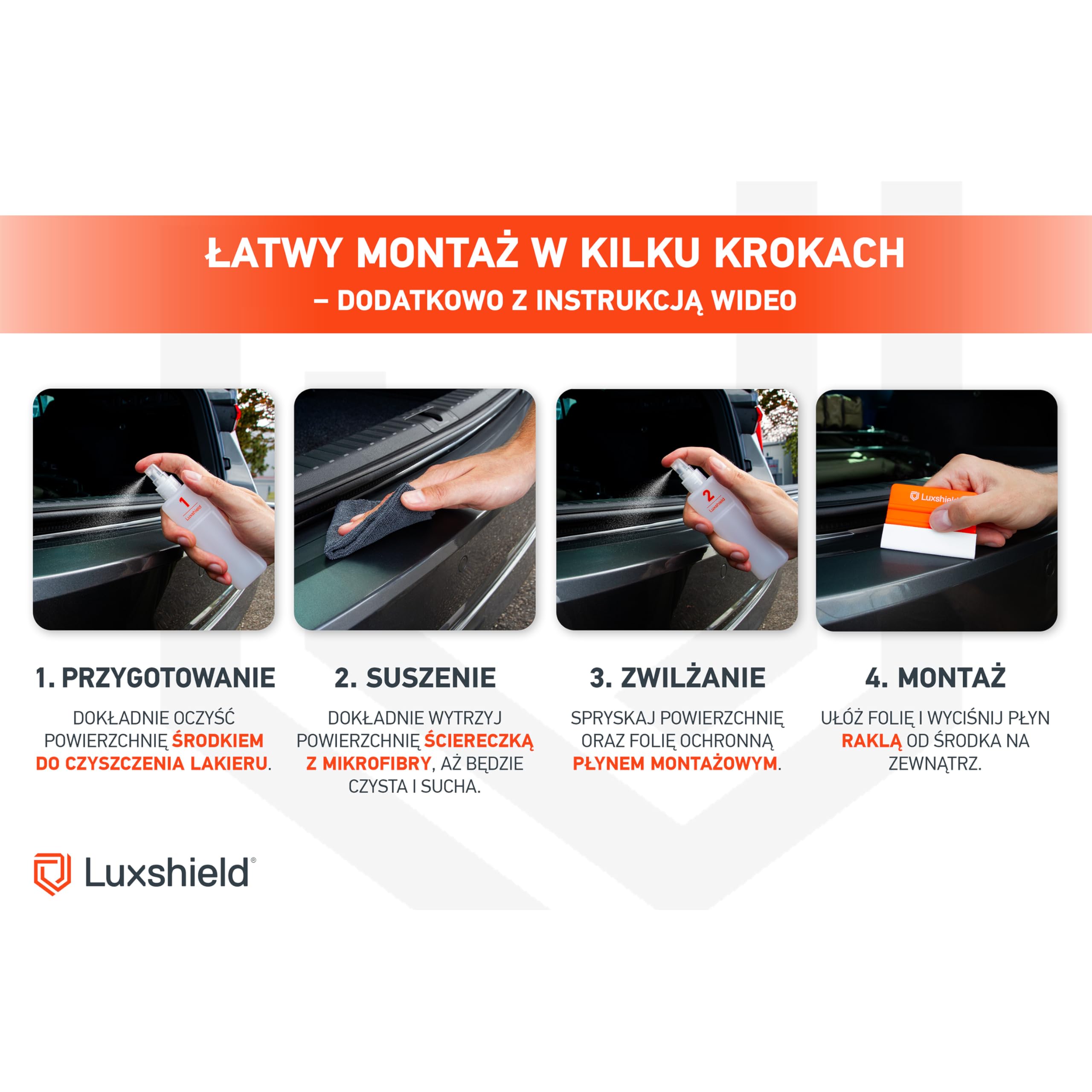 Luxshield folia ochronna na krawędź załadunkową Mercedes Benz GLC 2 X254 2022-2026 przezroczysty błyszczący