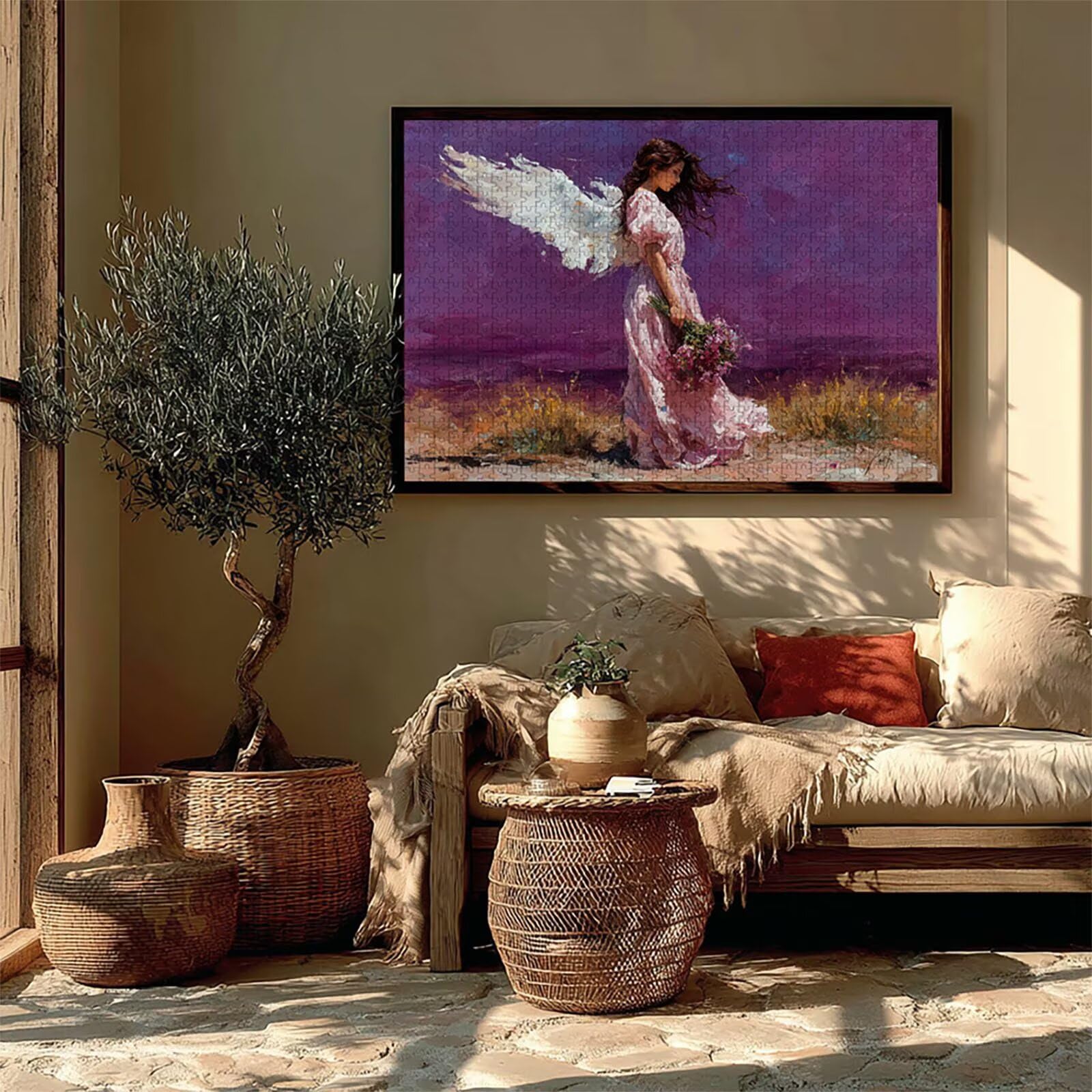 Puzzle 4000 elementów dla dorosłych, fioletowe, drewniane puzzle 142 x 86 cm, części ściśle do siebie pasują, dla mężczyzn, kobiet, starszych seniorów, relaks i odstresowanie, prezenty, dekoracja