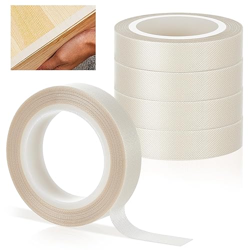 Miniatura 1 de Pushglossy 5 rollos de cinta de baja fricción de 12 pulgadas x 33 pies, cinta deslizante de cajón de cortina sedosa, reducción de ruido de arrastre,