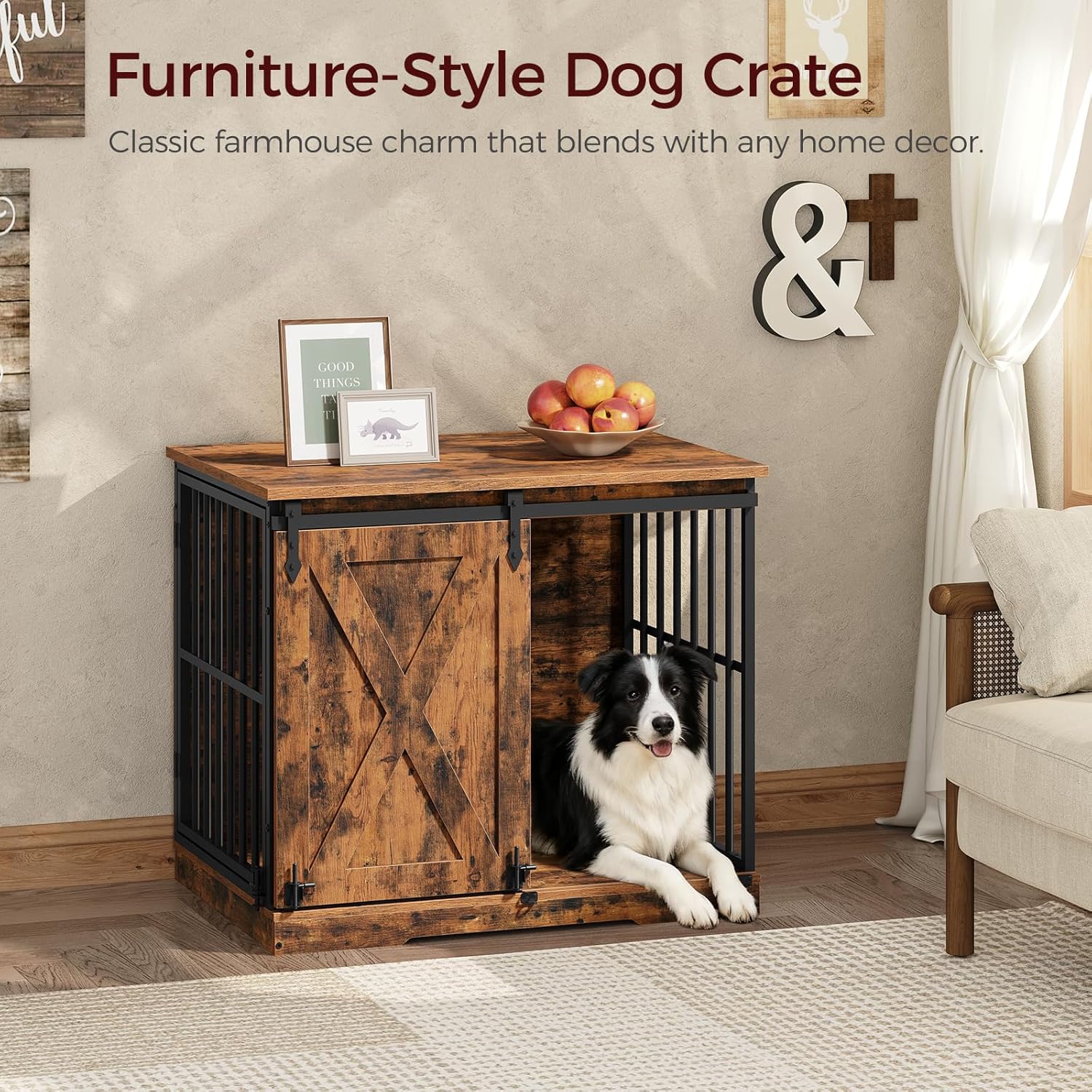 Stylish and Functional: The MAHNACRIS Farmhouse Dog Crate Review