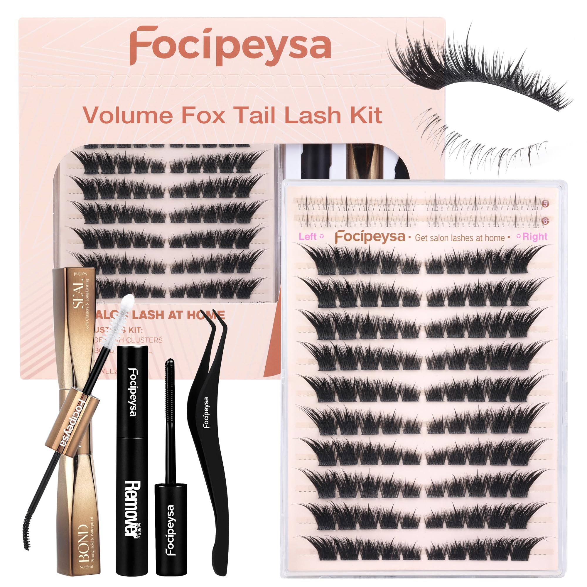 Focipeysa Wispy Lash Clusters - Fox Eye Lashes -8 Focipeysa Wispy Lash Clusters - Fox Eye Lashes -8