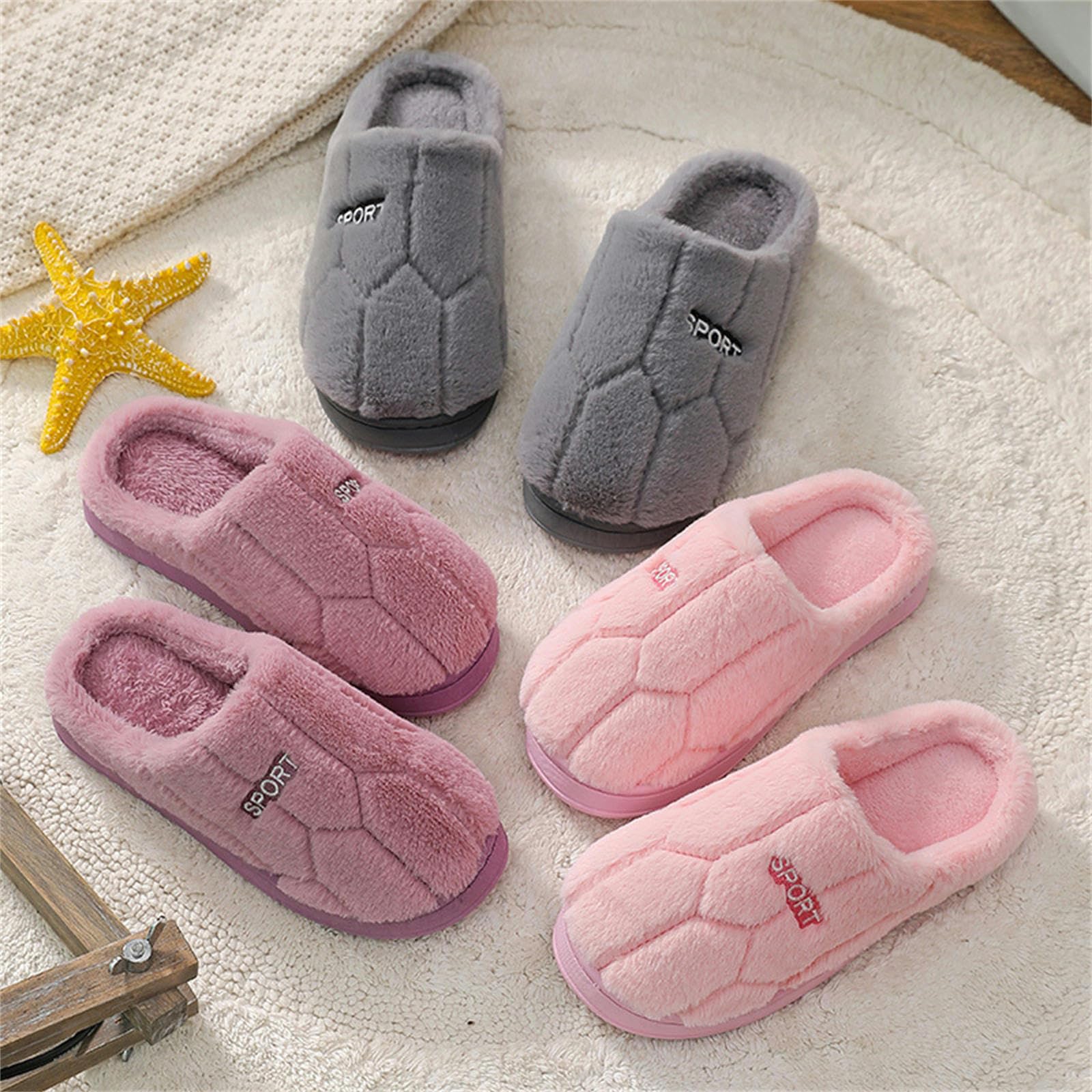 Ciabatte Donna Invernali Pantofole Invernali Uomo E Donna - Morbide, Calde, Antiscivolo, Peluche, Ideali per Casa E Interni-coffee-3-40-41