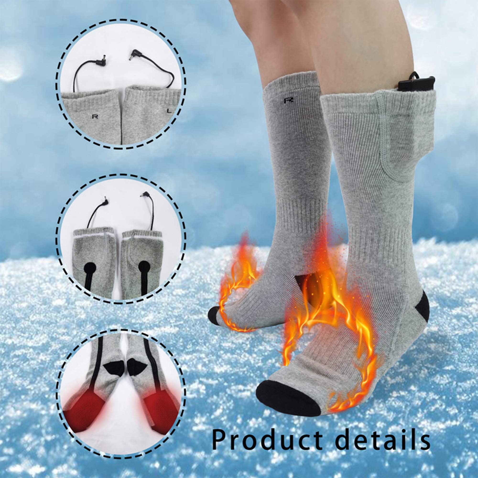 Ozero wiederauf ladbare USB beheizte Winters ocken für Männer Frauen ältere Mens