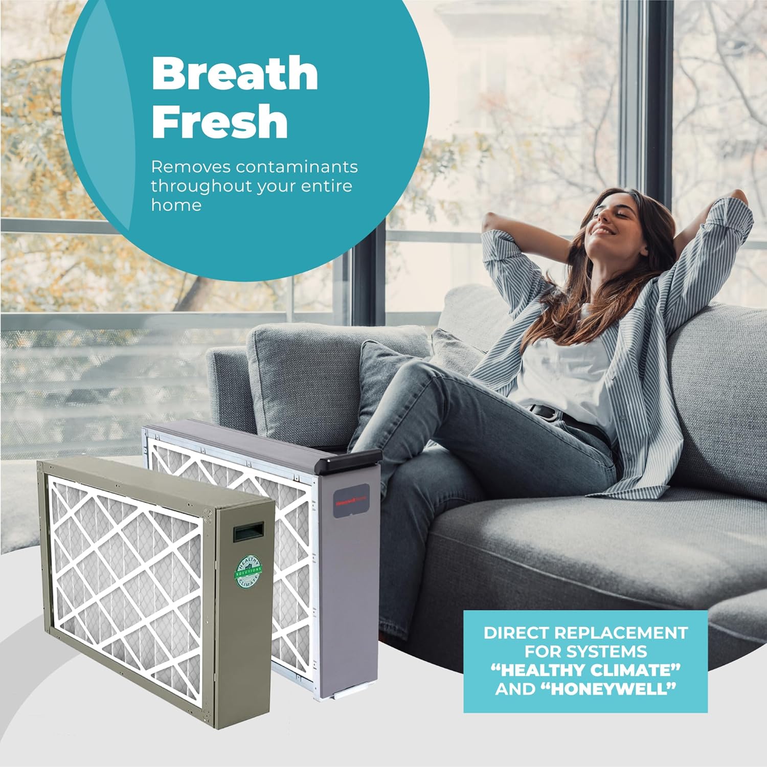 Honeywell 16x25x4 Air Filter Replacement MERV 11, FC100A1029 Pleated HVAC AC Furnace Filters with Wholesalehome Cleaning Cloth (Actual Size: 15.94 x 24.86 x 4.38 Inches)