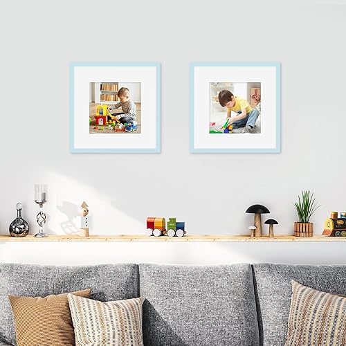 Miniatura 608 de Picrit - Juego de 12 portarretratos de 5 x 7 pulgadas para colgar en la pared o exhibir sobre una mesa, para fotos de 4 x 6 con paspartú o 5 x 7