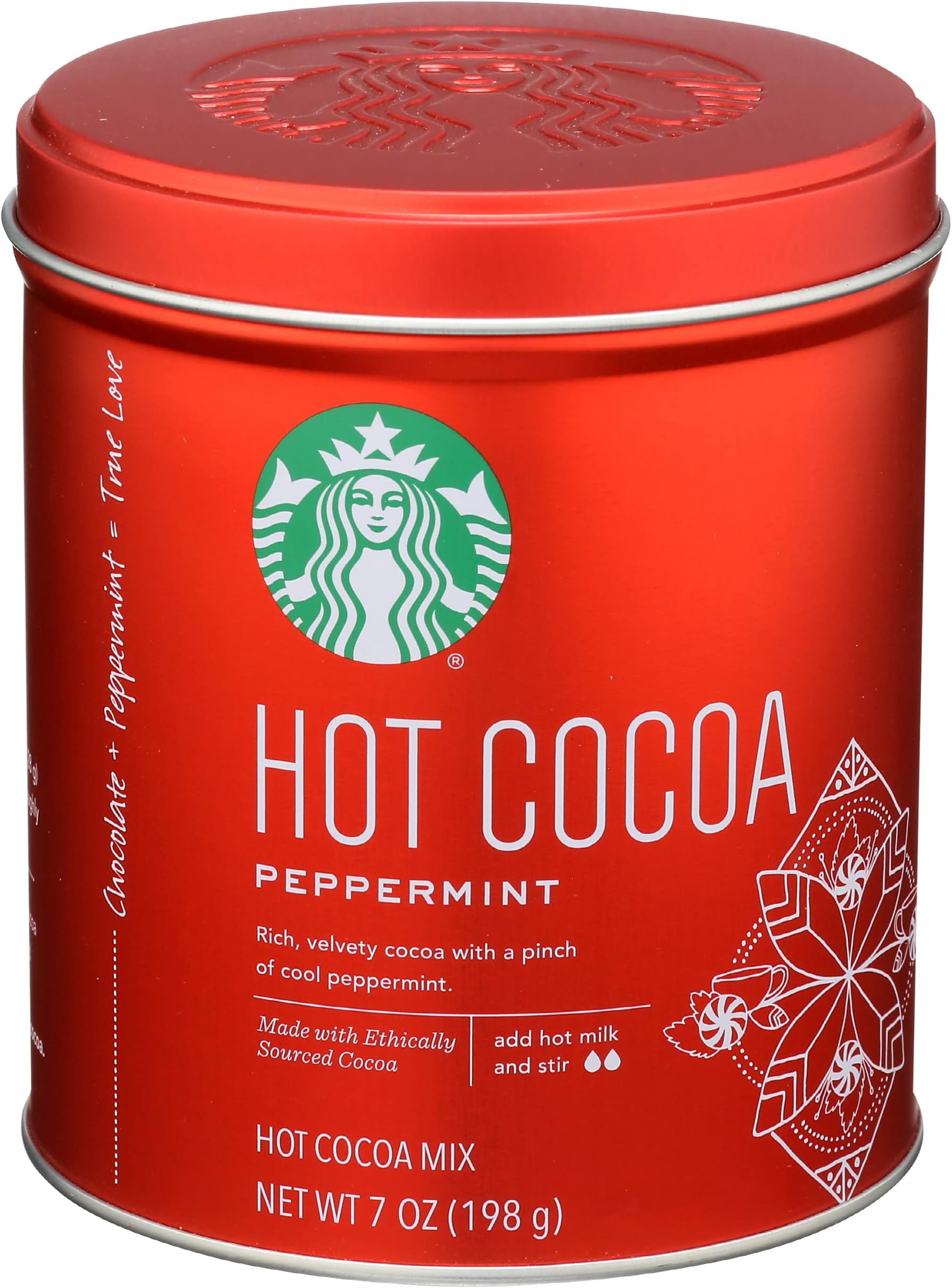 Starbucks Hot Cocoa, Peppermint, 7 Ounce