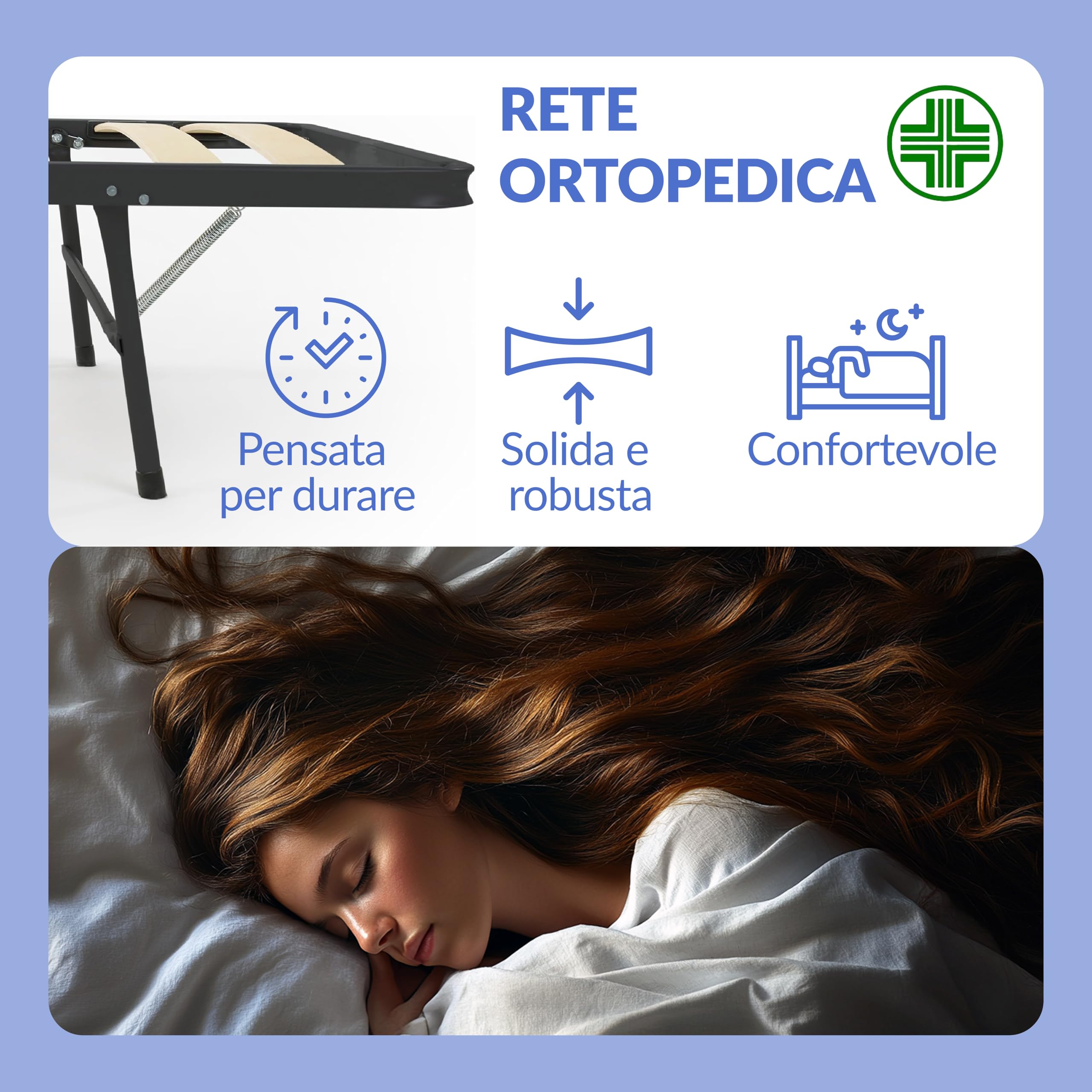 NUVOLA Play - Rete Letto Singolo 80x190 Estraibile con Doghe in Legno, Rete Singola Ortopedica Ideale per Letti Singoli o Divani, Letto a Scomparsa Singolo - Confortevole e Robusto - Made in Italy