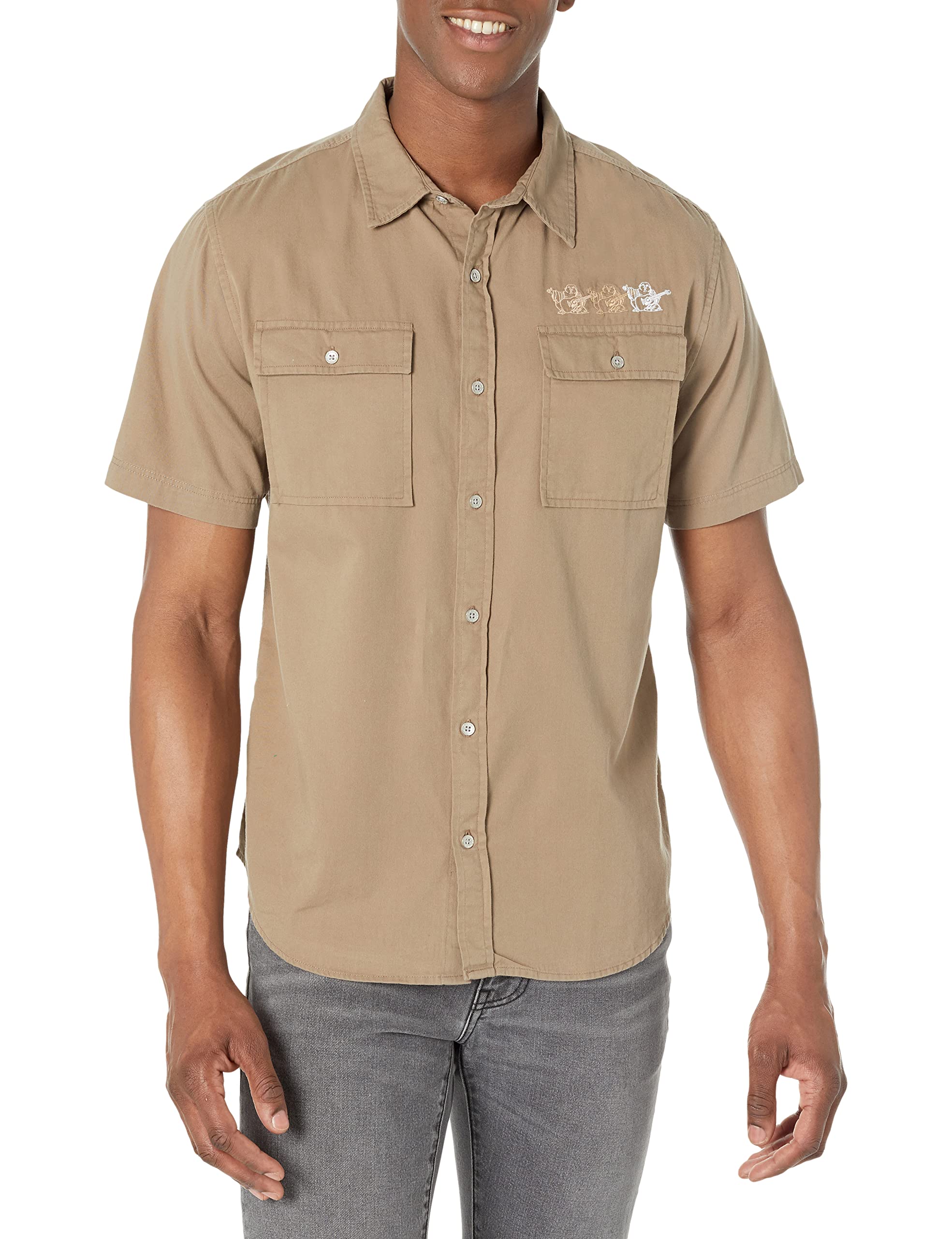 True Religion Men's Short Sleeve Triple Needle Shirt