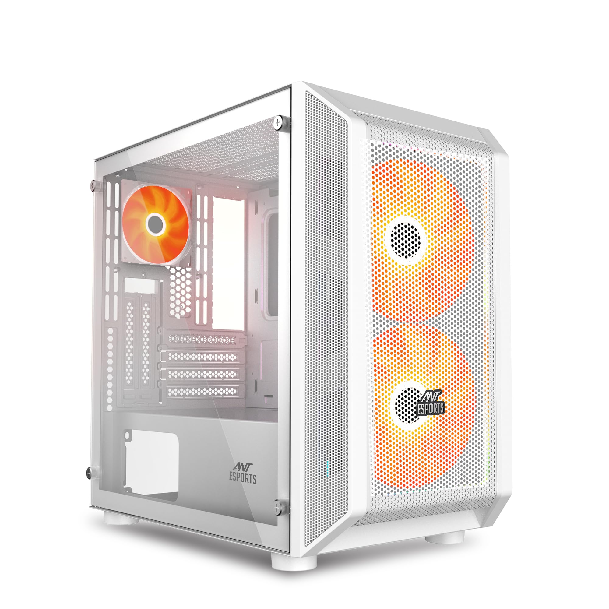 Ant Esports 200 Air Mini M-ATX Computer Case/Gaming Cabinet - White | Support M-ATX, ITX | Pre-Installed 2 x 200 mm ARGB Front Fans-image-44