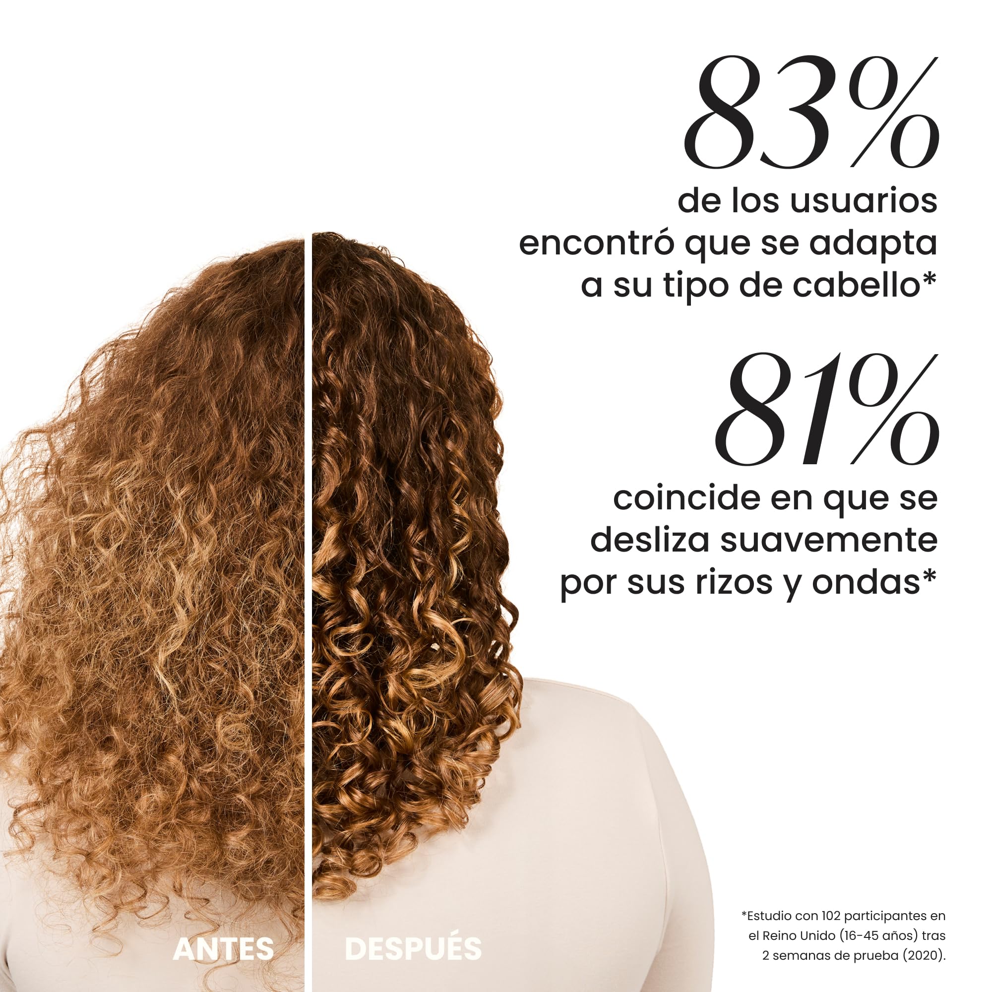 Tangle Teezer Naturally Curly Ultimate Detangler Hairbrush - Cepillo Desenredante para Cabello Rizado 3C-4C - Púas de Doble Altura para Definir Rizos y Reducir el Encrespamiento - Violeta Pasión