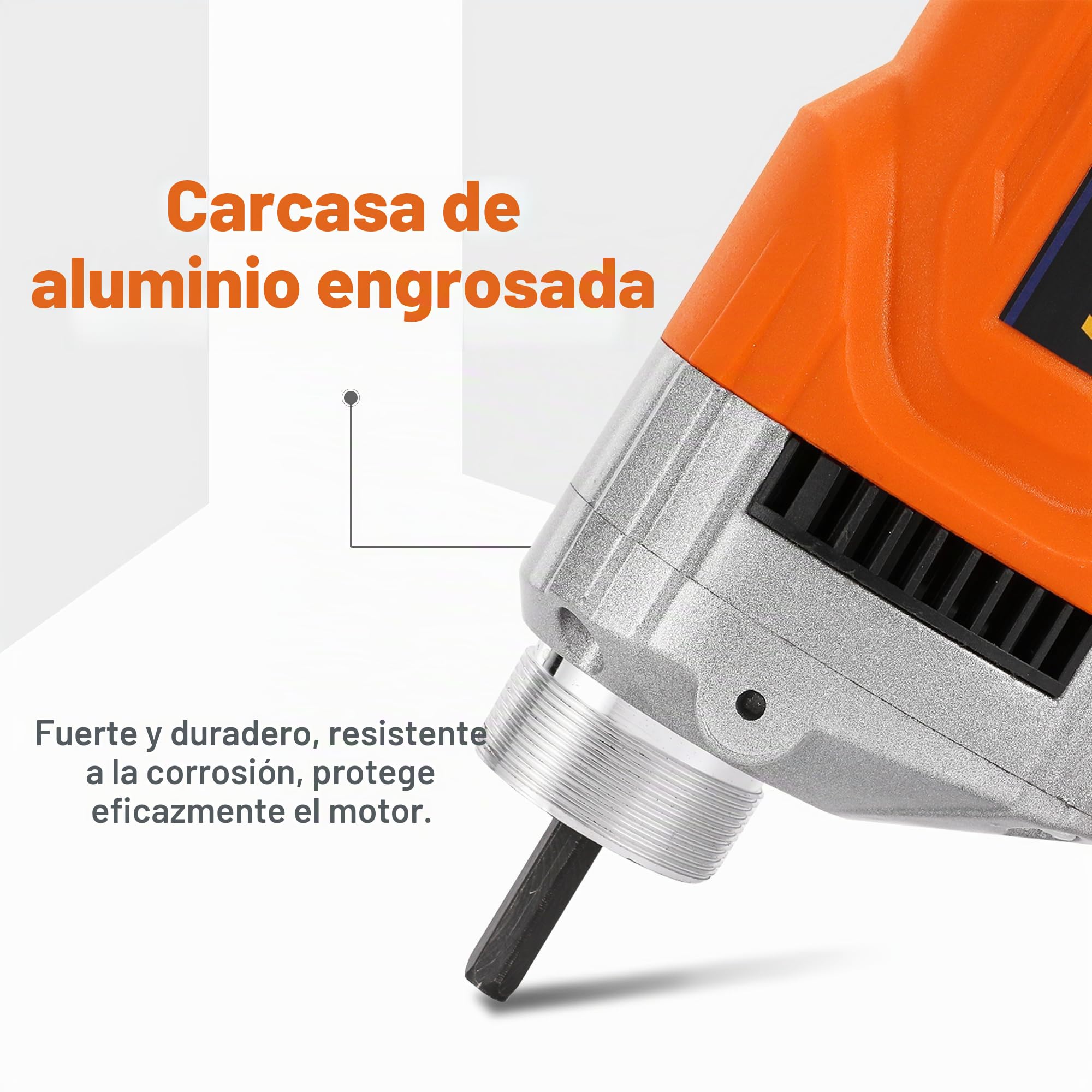 Hanchen Vibrador de Hormigón Eléctrico 1280W Hormigonera Industrial Diámetro 35mm con Manguera de 1.5/2m