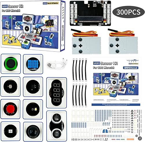 Miniatura 6 de Yahboom Kit de programación de bloques de construcción, módulo de sensor para niños con Micro bit V2 STEM Codificación DIY Robot Kit Micro bit