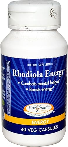 enzimática terapia Rhodiola energía 40Cápsulas Veg (paquete de 3)