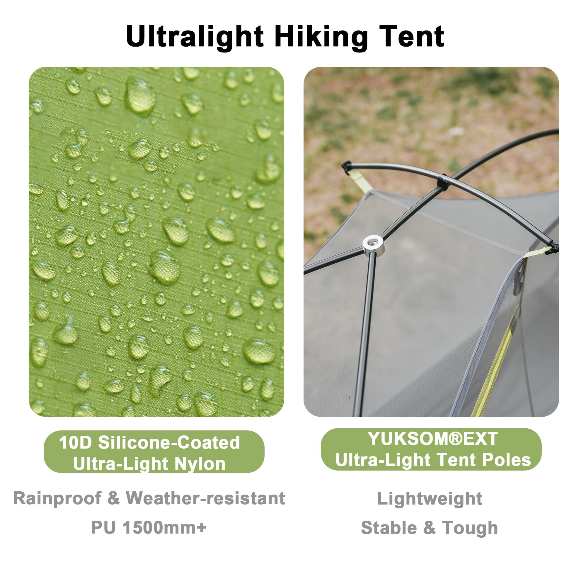 Naturehike ultralekki namiot 780/960 g, wodoszczelny namiot kempingowy PU1500+, 3-sezonowy namiot turystyczny dla 1/2 osoby, na szybkie wędrówki, wycieczki rowerowe i wycieczki motocyklowe