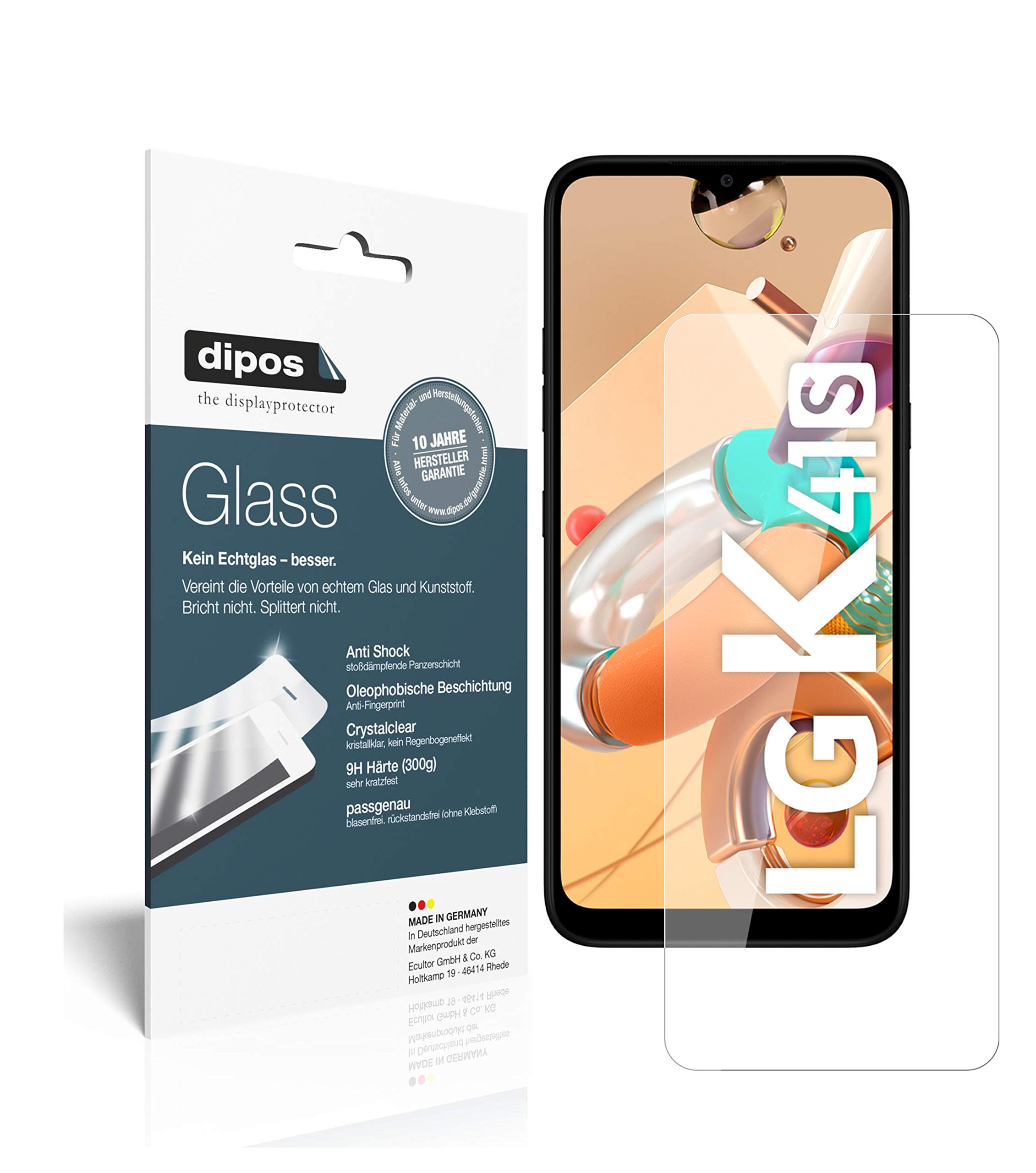 ECULTOR - Dipos I - Pellicola Protettiva 9h Compatibile Con Lg K41s