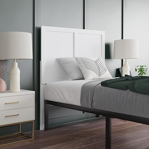 Miniatura 12 de EMMA + OLIVER Omar Cabecera de madera tamaño individual, cabecera de dos paneles en color marrón oscuro