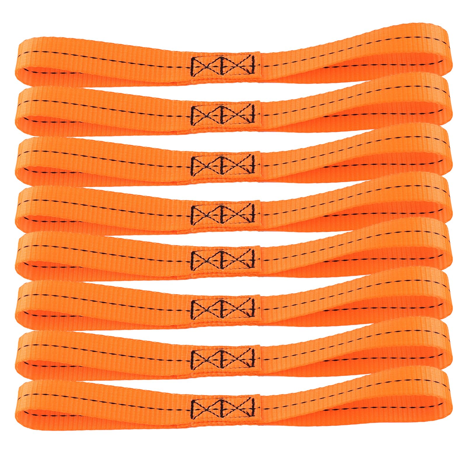 GEARMONSTER 8 x Zurrschlaufen, Doppelschlaufen Gurtschlaufen 30cm lang, 25 mm breit, Schlaufen Spanngurte Ladungssicherung Zurrgurt für Auto, Motorrad Transport, Fahrrad