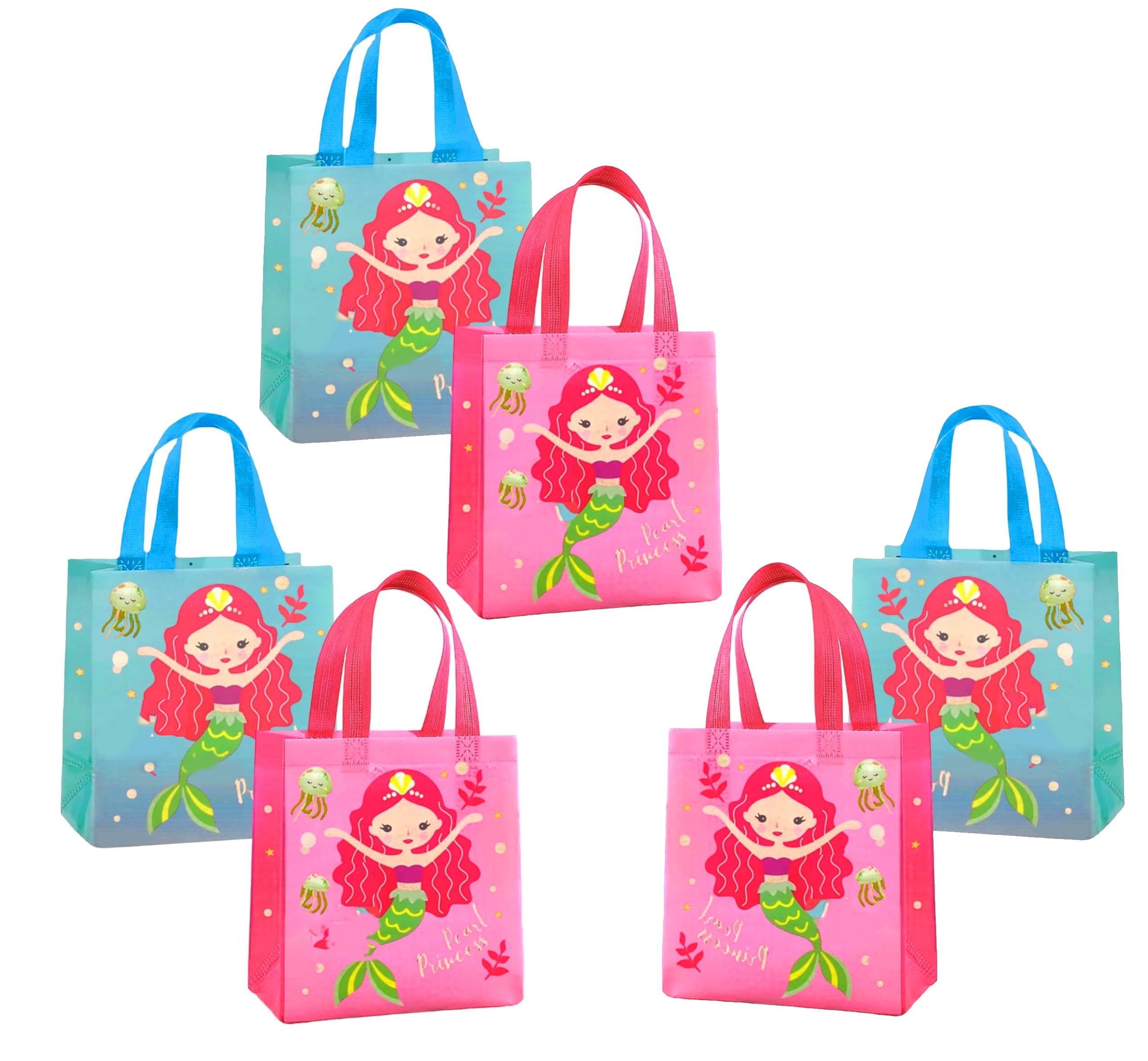 SHUDAUSHI® Mermaid Gift Carry Bags Mermaid Theme Party Goodies Bag |Birthday Return Gifts Bag for Girls, Cartoon Mermaid Bag Party Favor Return Gift Bags for Girls Return Gift Bags (Mermaid 6pcs) (B0CM3RQCKD) Amazon Price History, Amazon Price Tracker