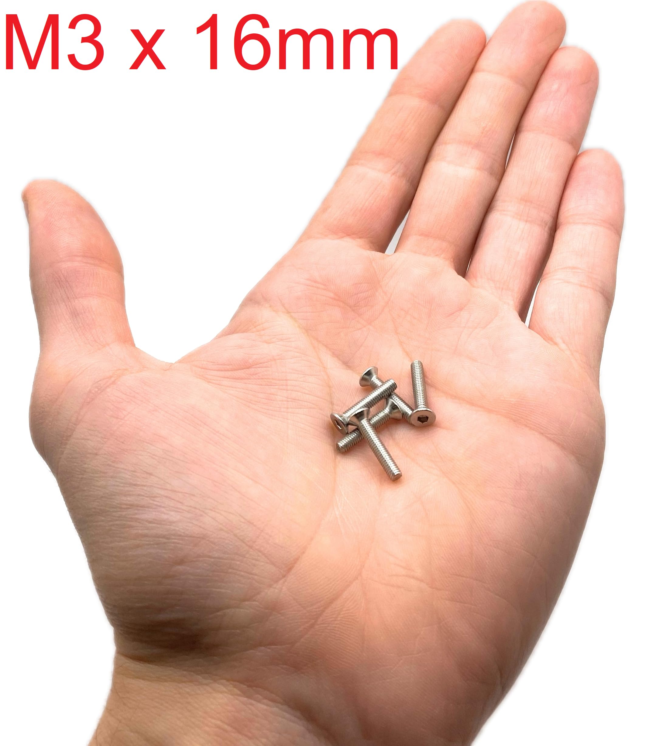 Screws Stainless Steel M3 x 16 mm Countersunk Head BTR Diameter 3 x 16 mm - Image 2