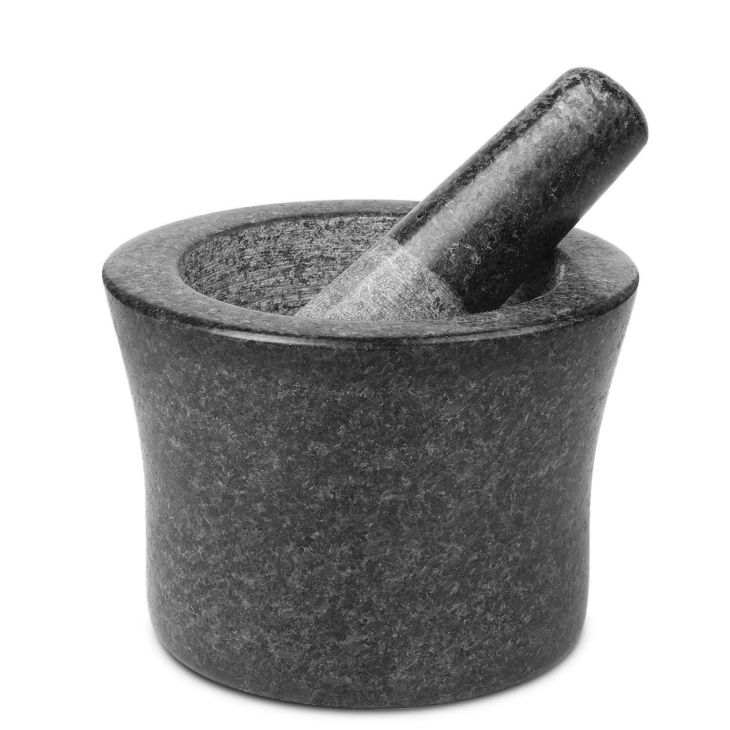 Buy Flexzion Mortar and Pestle Set, Gray Solid 5.5 inch Heavy Granite Molcajete Stone Grinder