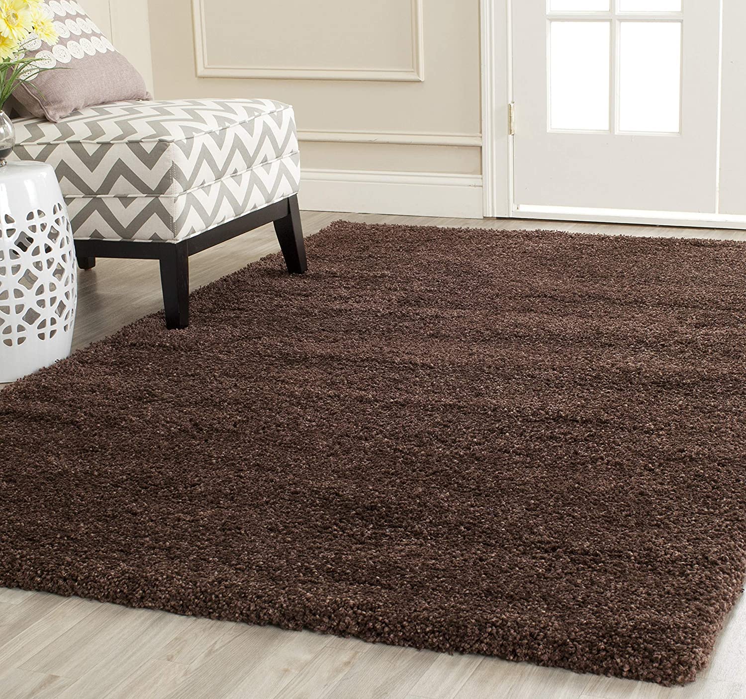 Super Soft Shaggy Rugs Fluffy Carpets, Indoor Modern Plush Area Rugs for Living Room Bedroom Kids Room, Upgrade Anti-Skid Durable Rectangular Fuzzy Rug (Brown, 5 x 7 Feet) (B0B8H6THDP) Amazon Price History, Amazon Price Tracker