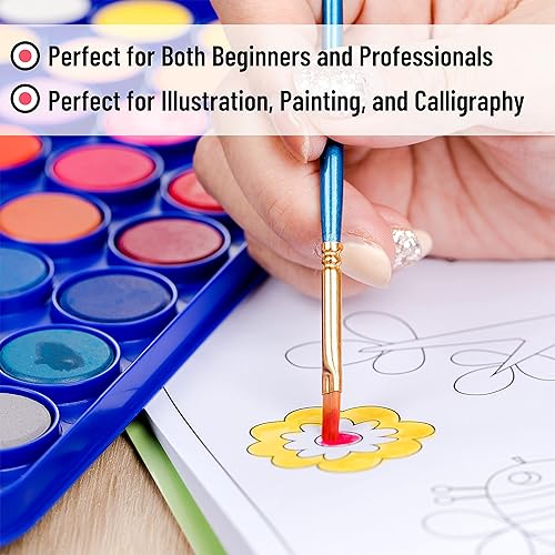 Miniatura 6 de Mr. Pen - Juego de pintura de acuarela, 40 piezas, 36 colores, pinturas de acuarela, 4 pinceles, pintura de acuarela no tóxica, juego de acuarela