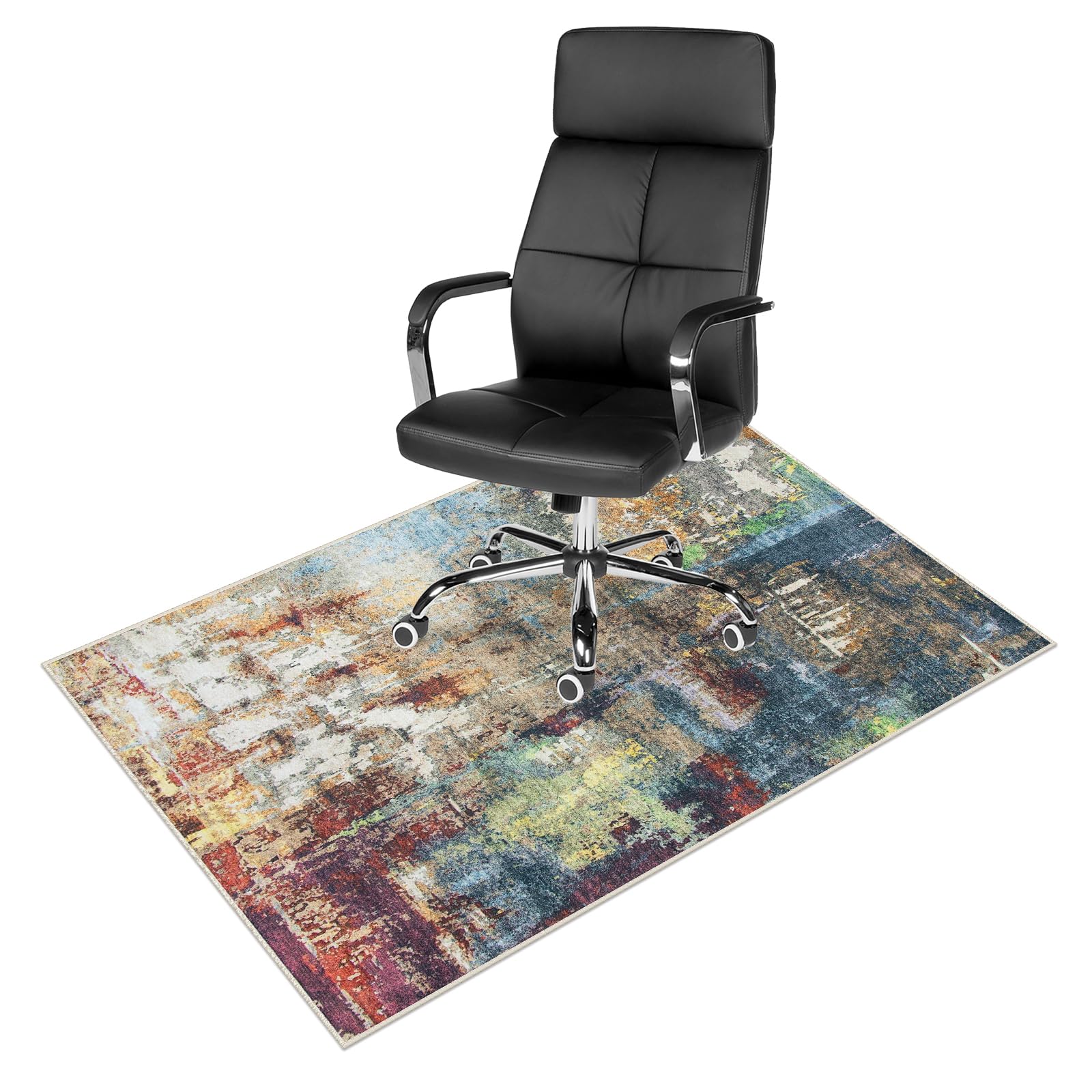 Anidaroel 36"x60" Chair Mat for Hardwood Floor, Anti-Slip Desk Chair Mat for Hardwood, Under Desk Rug for Rolling Chair, Low Pile Carpet Protector Mat