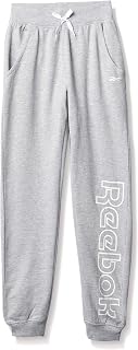 Reebok Girls' TOD INTL Outline Jogger Sweatpants, Lt HTHR Gry, 8