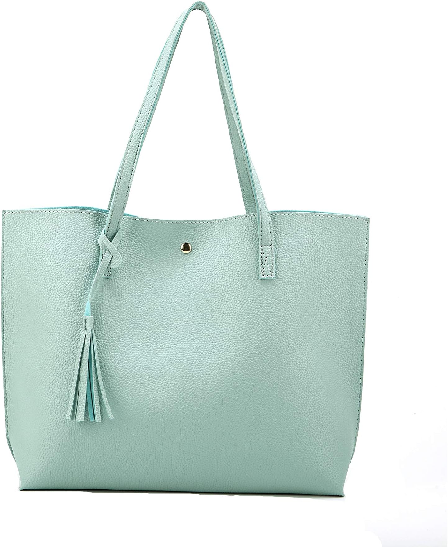 Nodykka Women Tote Bags Top Handle Satchel Handbags PU Faux Leather Tote Bag with Tassel Shoulder Purse