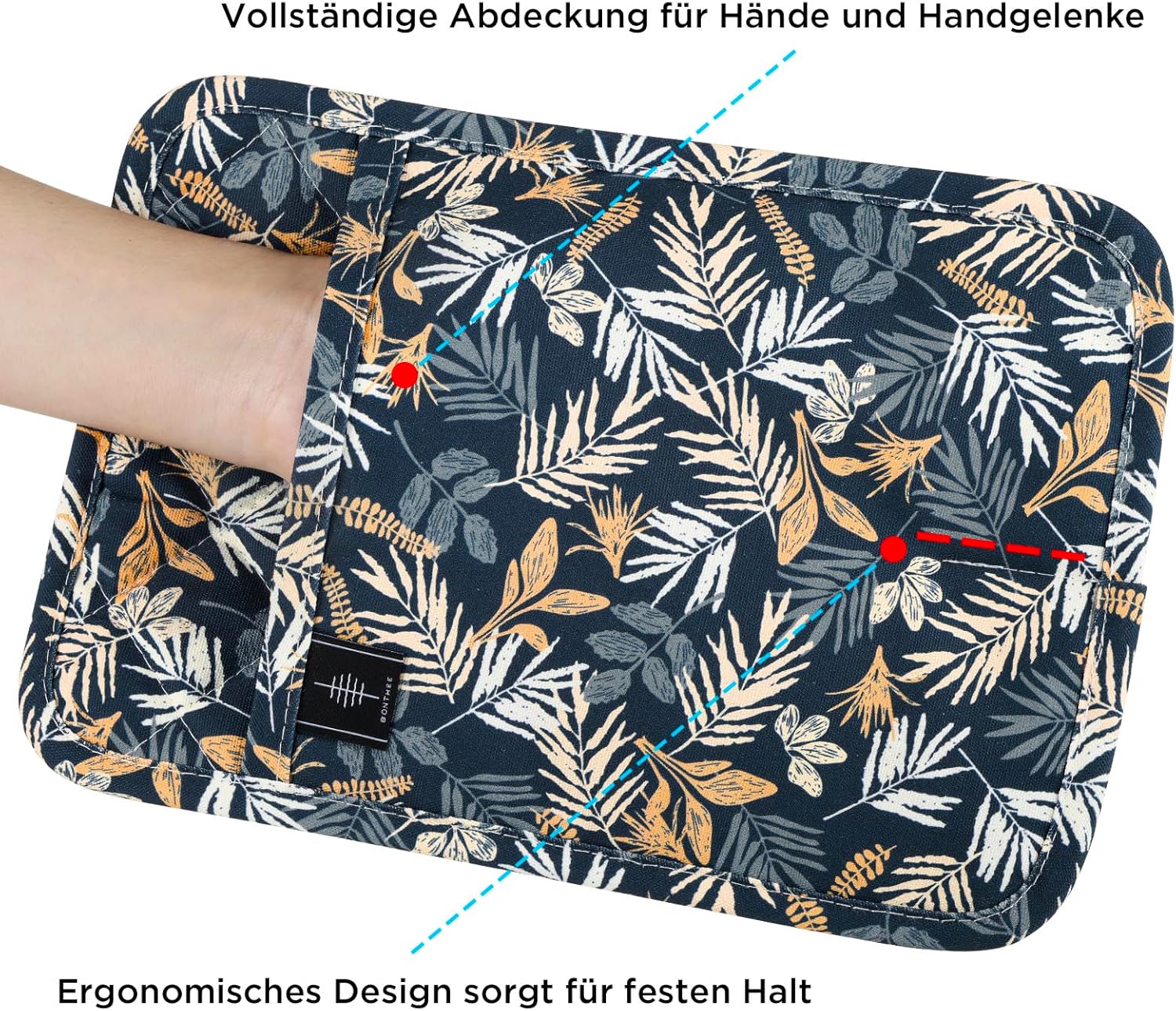 Pot Holders for Kitchen Heat Resistant Hot Pads for Countertops Oven Pot Holders Cotton Potholders for Kitchen Cooking Baking - 2PCS - Image 5