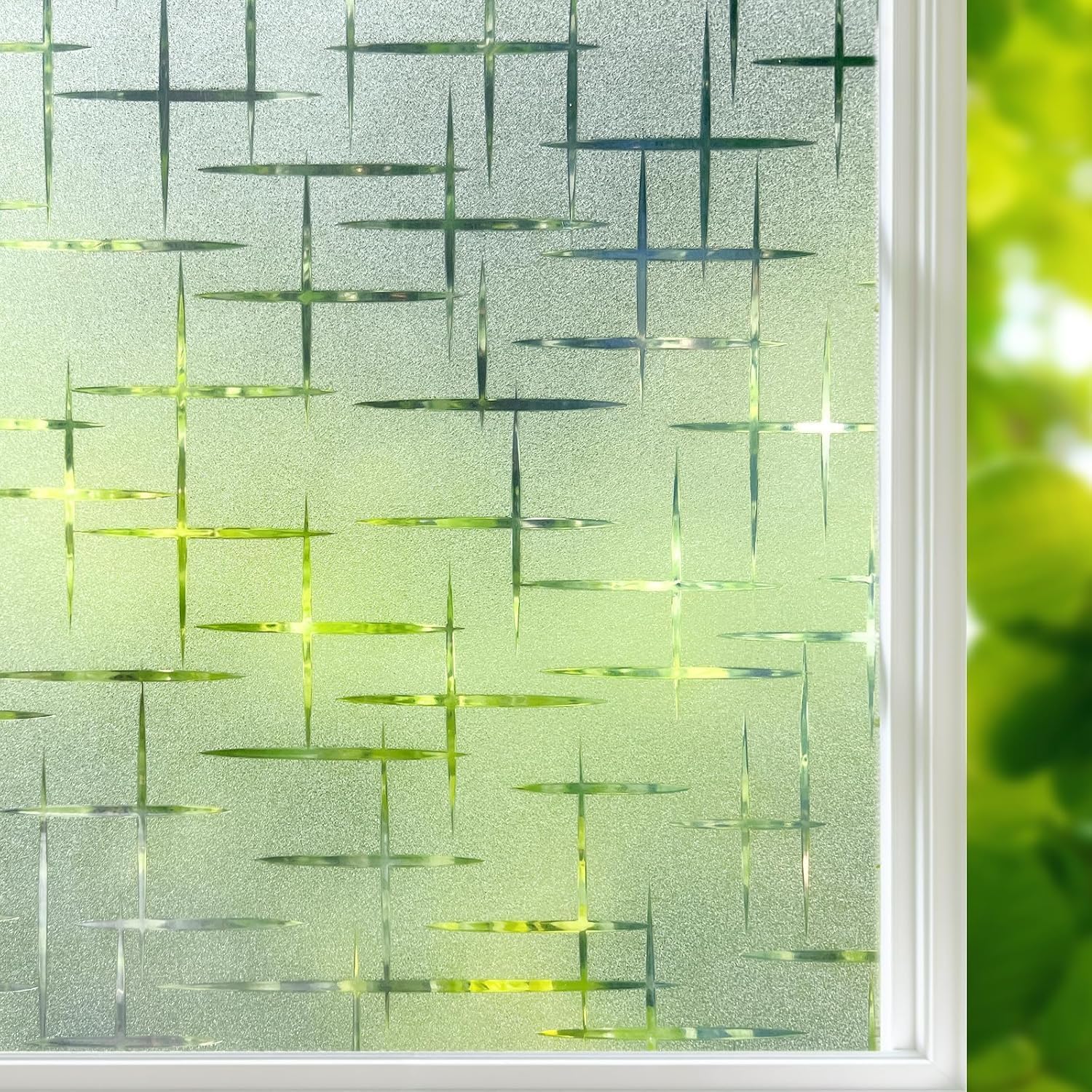 DARUITE Fensterfolie Blickdicht Milchglasfolie Selbstklebend Sichtschutzfolie Non-Klebefolie Fenster Sichtschutz Fensterfolien Folie Fenster Sichtschutz