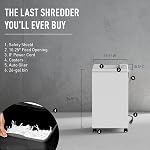 Ideal. 2604 Continuous Operation Cross-Cut Centralized Office Paper, Staple, Paper Clip, Credit Card, CD, DVD Shredder with Automatic Oiler, 14 to 16 Sheet Feed Capacity, 26 gal Bin | P5 cross cut shredder with automatic oiler for 6 to 8 users with 1