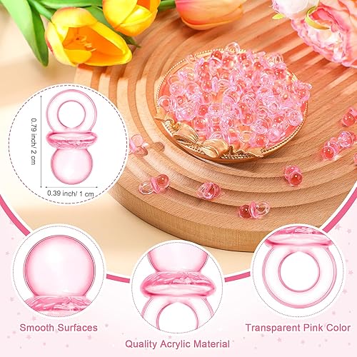 Miniatura 3 de Roowest Juego de 51 piezas de chupete para baby shower, incluye letrero de madera de caza de oso con temática de oso con 50 chupetes acrílicos para