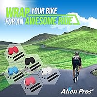 Vista 5 de ALIEN PROS Cinta para manillar de bicicleta de poliuretano (juego de 2) negro, rojo, blanco, rosa, azul, mejora el agarre de tu bicicleta con estas