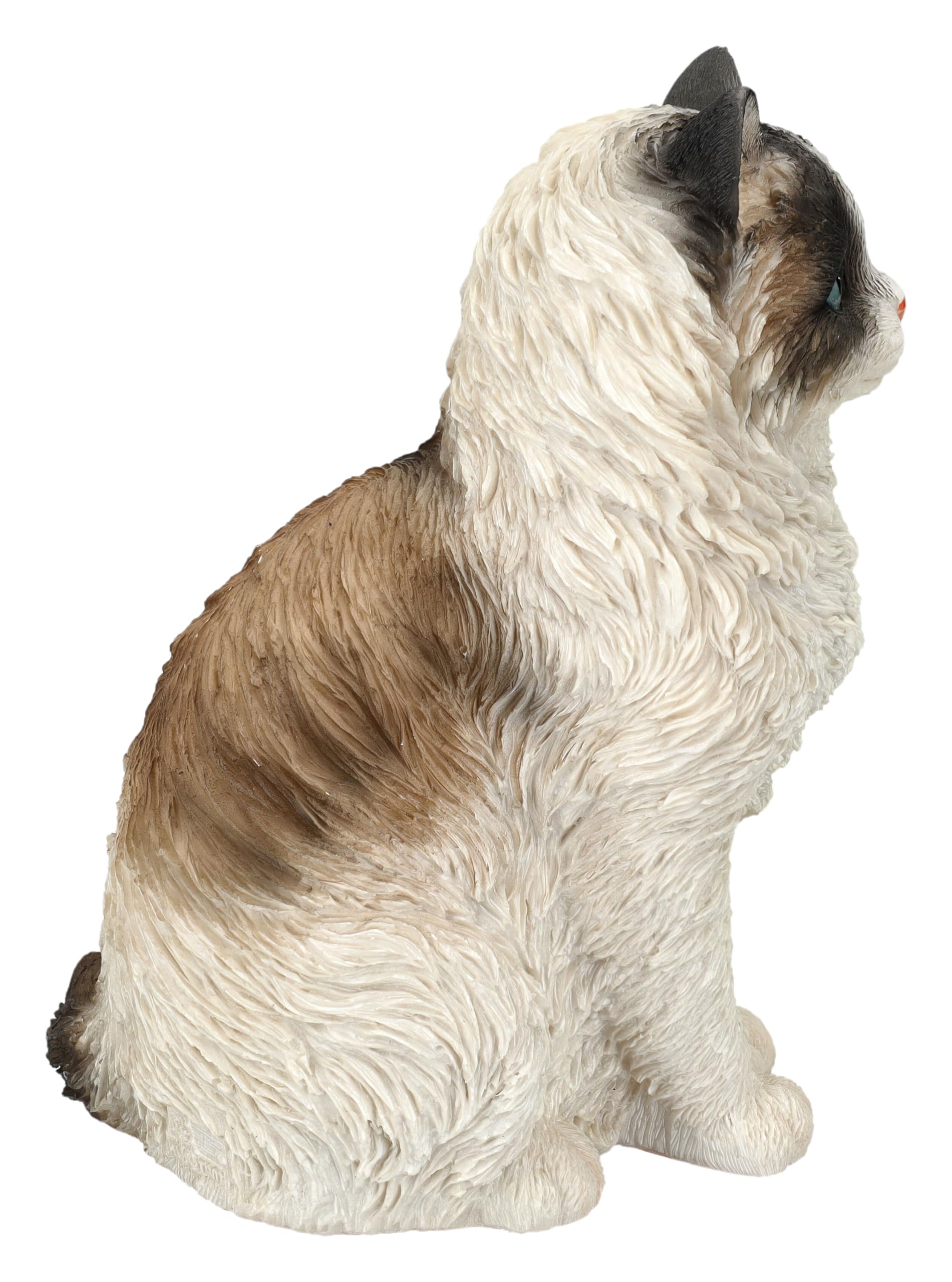 Figuren Shop GmbH Gartenfigur Perserkatze – Realistische HotAnt Katzenfigur, 23,5 cm Höhe, wetterfest & handbemalt