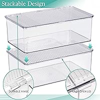 Vista 5 de Contenedores de almacenamiento de despensa con tapas con bisagras