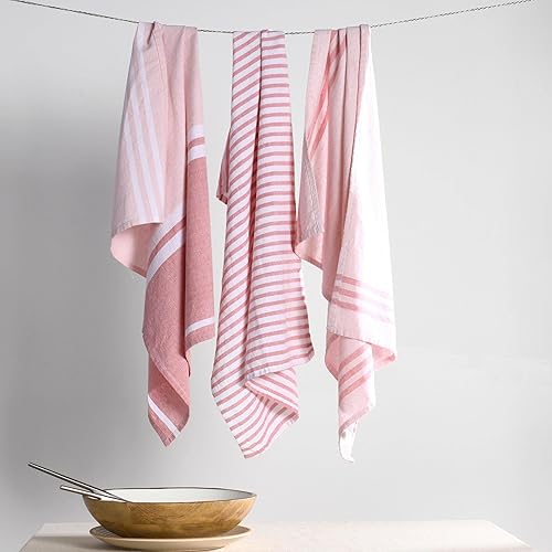 Miniatura 2 de Folkulture Toallas de cocina rosas con lazo para colgar, paños de cocina para decoración de cocina, toallas de mano de cocina o paños de cocina para