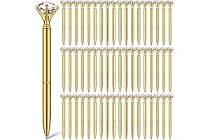 100 Pcs Gold Diamond Pens: Dazzle Your Writing