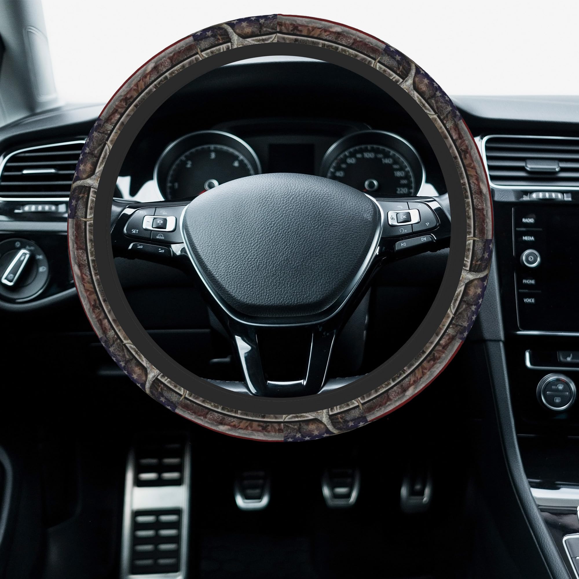 Photo 1 of TGXOBMNW Red Spider Web Steering Wheel Cover